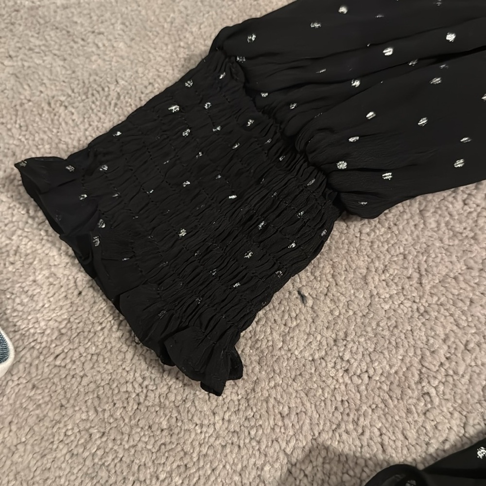 Vici Black Dress with White Dots - Picture 2 of 5